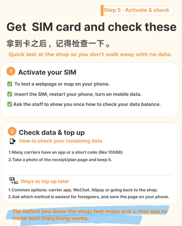 China SIM card for tourists China SIM card for tourists