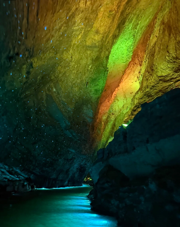 Yellow Dragon Cave boat ride Yellow Dragon Cave boat ride