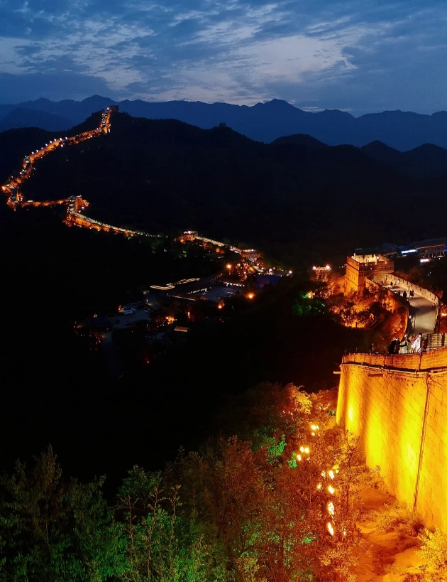 illuminated Great Wall illuminated Great Wall