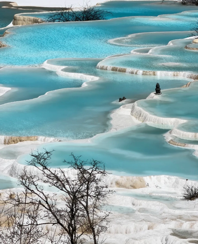 Travel photos of Aba Prefecture: Huanglong travertine pools