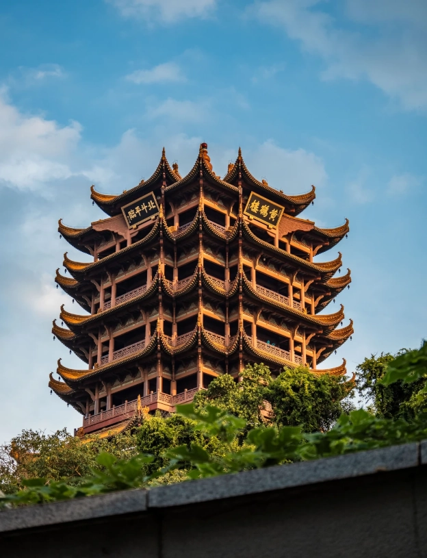 Photo of Yellow Crane Tower: Yellow Crane Tower night photography
