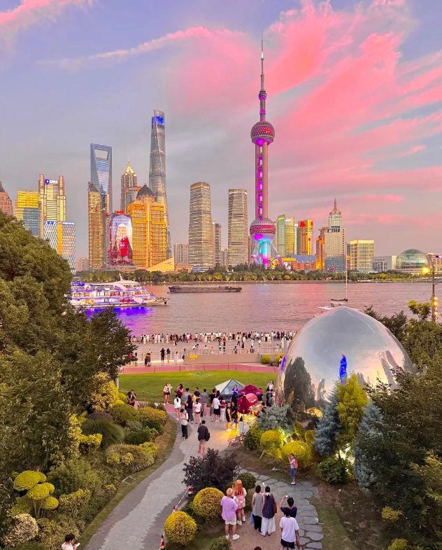 Shanghai skyline architecture