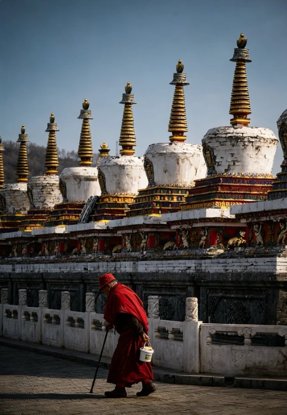 best photo spots at Kumbum Monastery