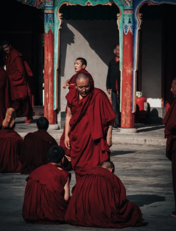 Kumbum Monastery debate time Kumbum Monastery debate time