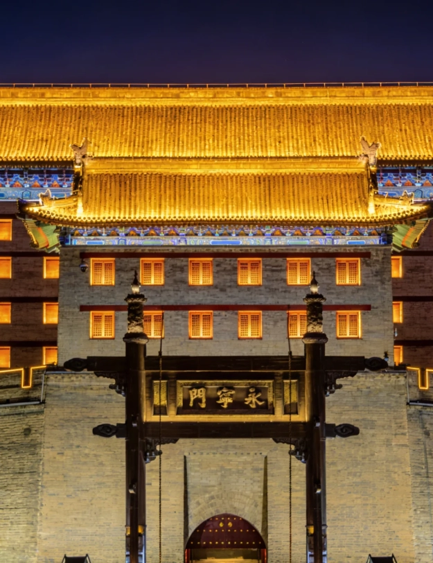 Xi'an City Wall entrance map Xi'an City Wall entrance map