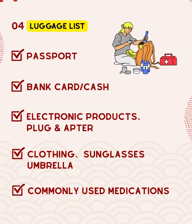 what to pack for china