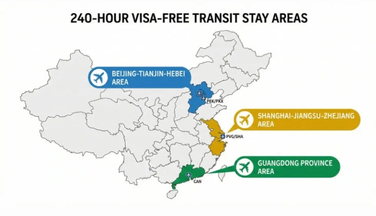 visa-free cities China