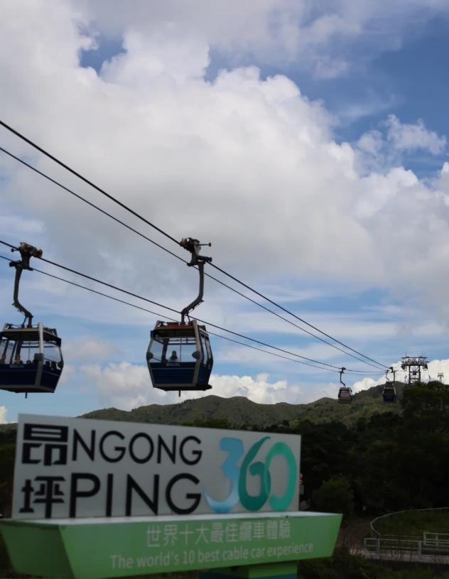 Ngong Ping 360 glass bottom cable car Ngong Ping 360 glass bottom cable car