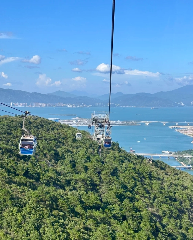 Ngong Ping cable car queue Ngong Ping cable car queue