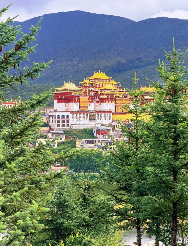 Photo of Ganden Sumtseling Monastery: Ganden Sumtseling Monastery golden hour