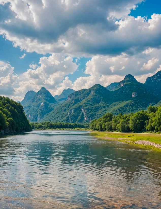 Li River bamboo raft Li River bamboo raft