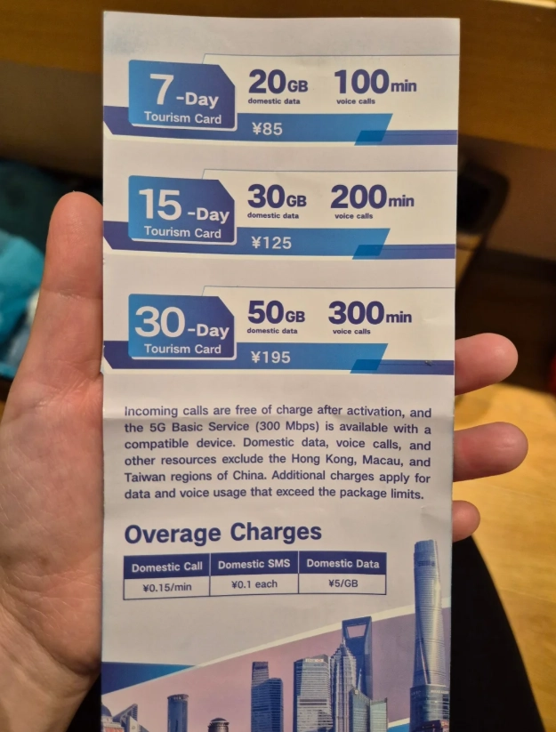 China travel SIM card China travel SIM card