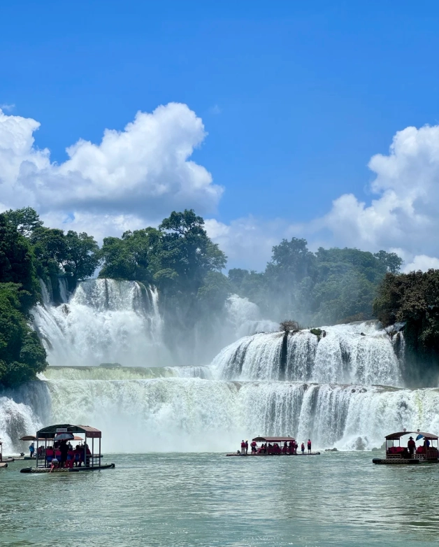 China Vietnam border waterfall China Vietnam border waterfall