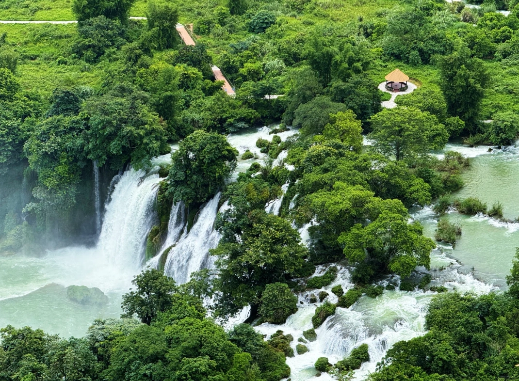 detian waterfall autumn