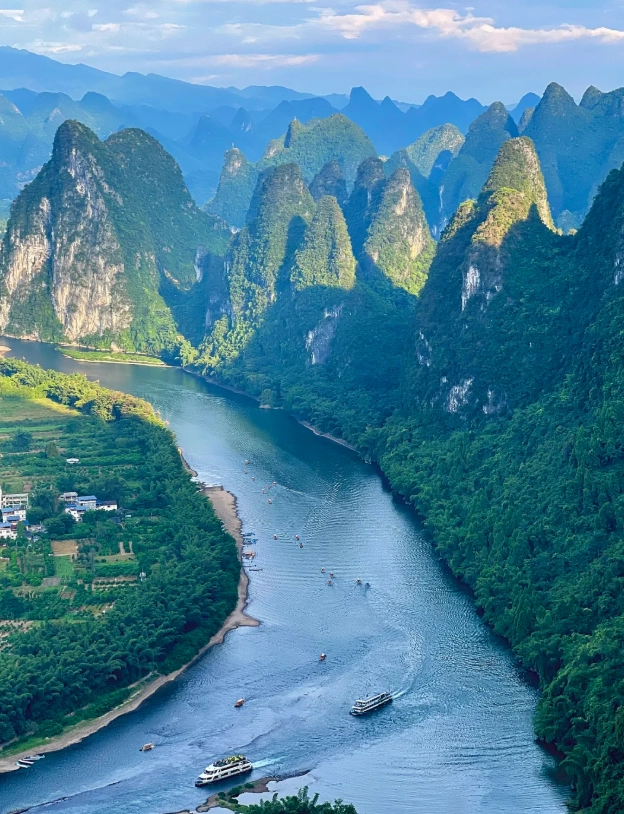 Li River bamboo raft Li River bamboo raft