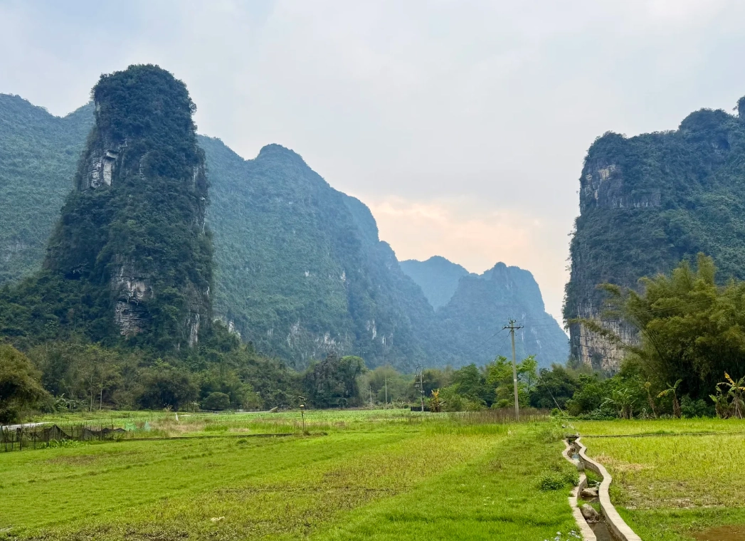Mingshi Countryside from Detian Falls Mingshi Countryside from Detian Falls